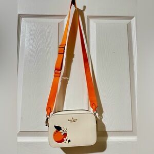 Kate Spade Cream and Orange Floral Crossbody Bag (NWT)